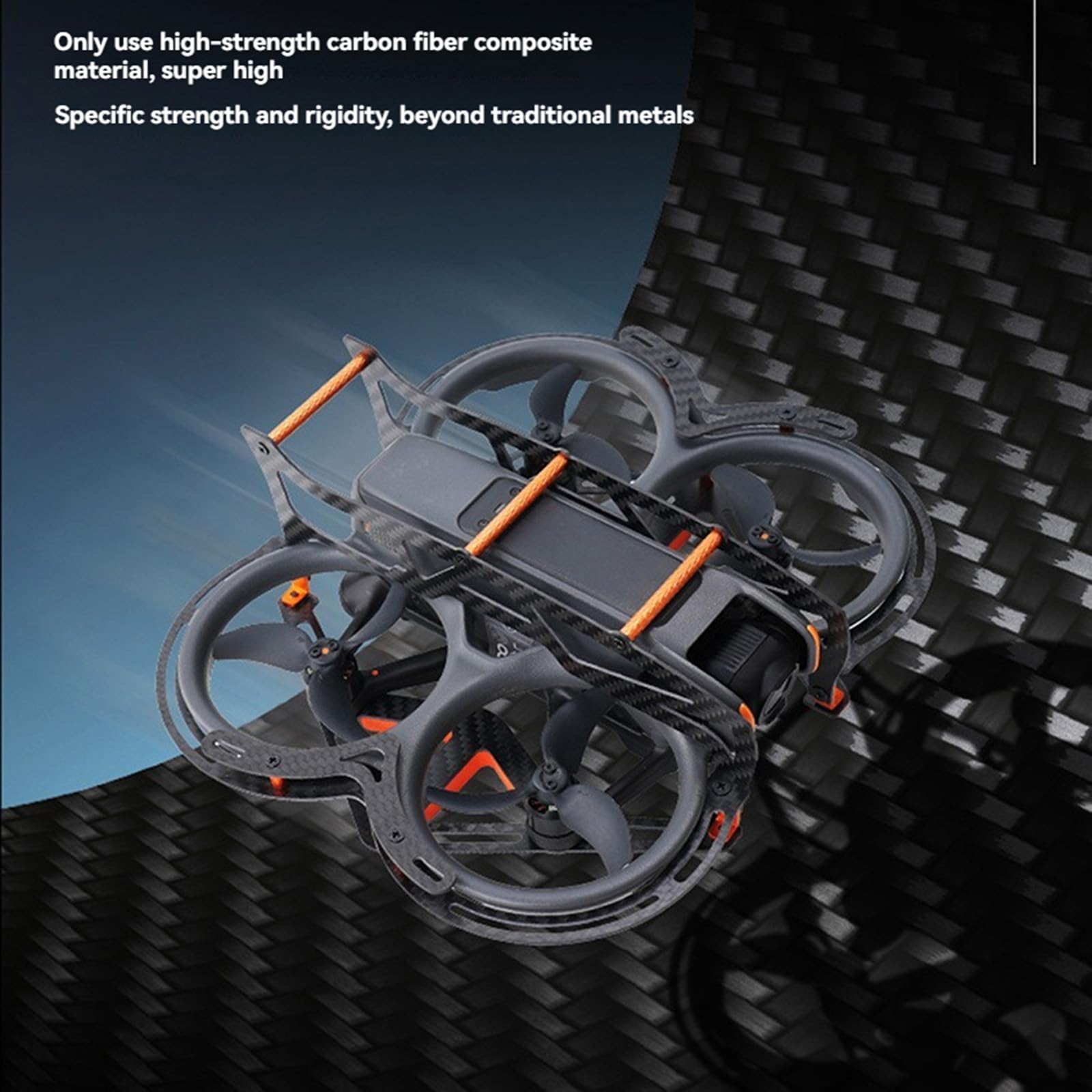 AVATA 2 Carbon Fiber Chassis Armor dla DJI Avata 2 Akcesoria | Antykolizyjna, pełna ochrona, osłona ramki, odporne na uderzenia części osłonowe
