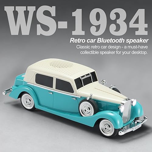 Miniatura 8 de Vintage Car Bluetooth Speaker, Retro Classic Model with Powerful Sound, Built-in Mic, TWS Dual Pairing, Multi-Interface Output, Portable Wireless