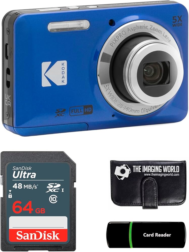 Amazon.com : Kodak PIXPRO FZ55 Blue 16MP Digital Camera 5X Optical