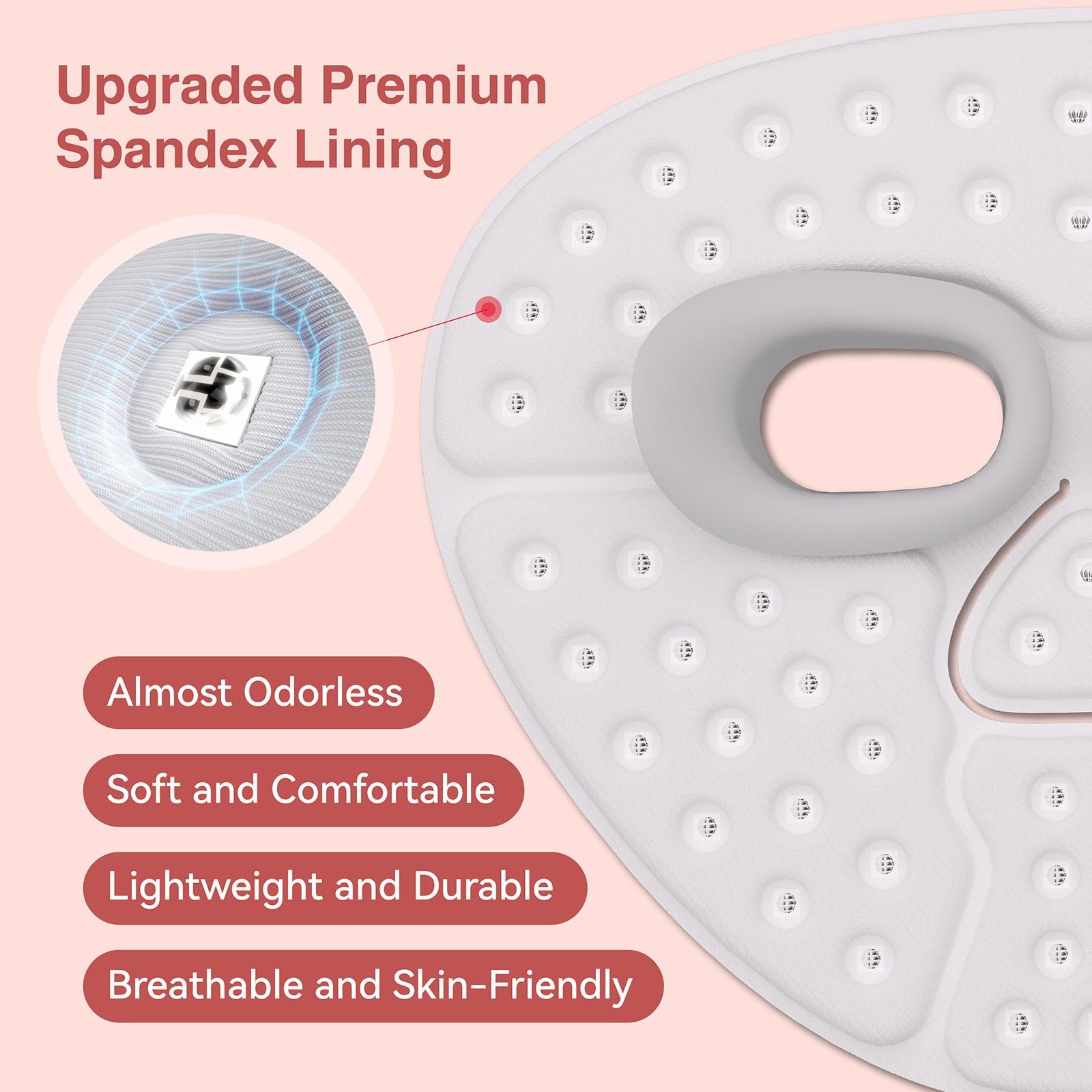 LED Gesichtsmaske mit 70 LEDs, 4 Farben & Nahinfrarot 630/850nm, Hautpflege & Wellness, Pflege reifer Haut & bei Hautunreinheiten, tragbar & wiederaufladbar für Gesicht & Hals,Blau