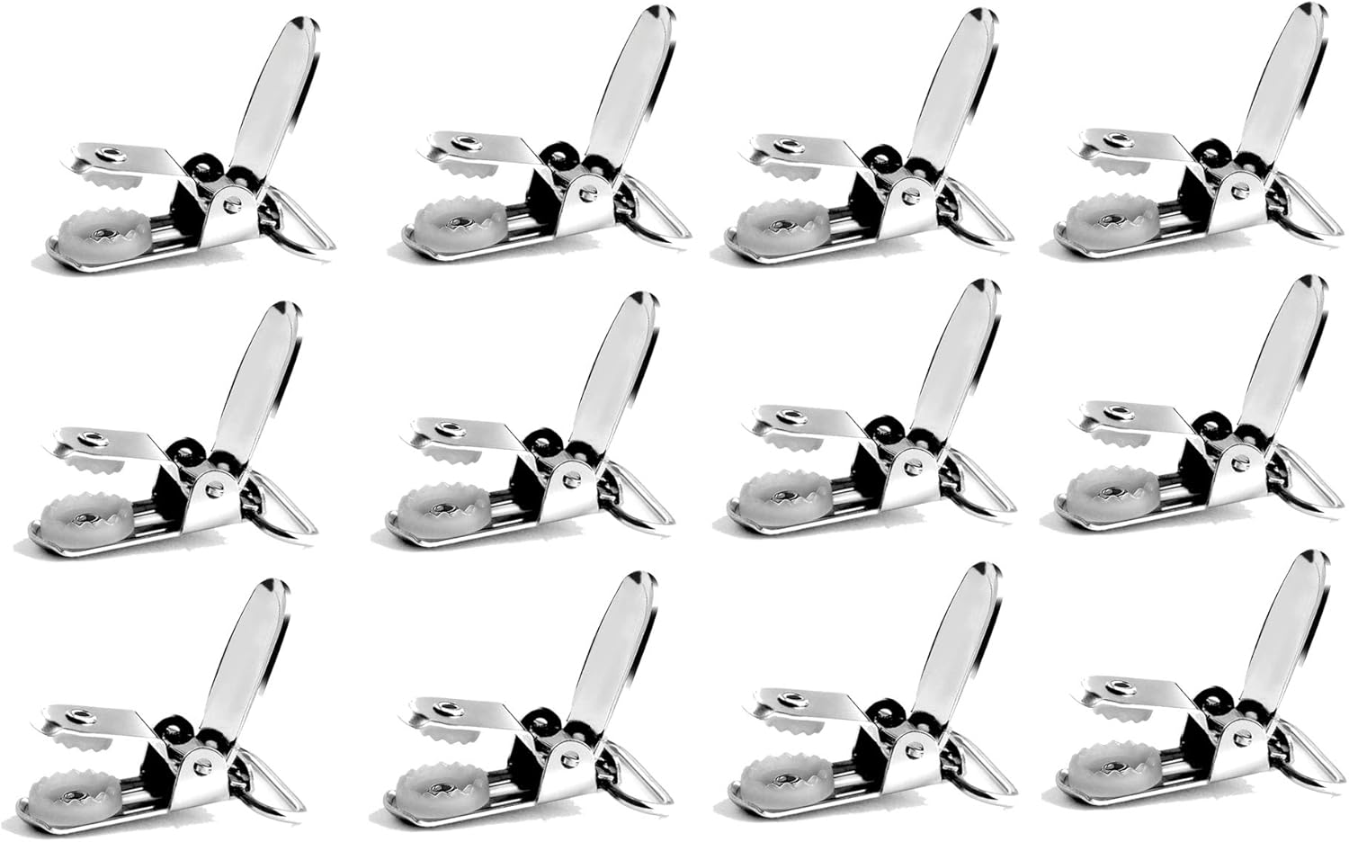 Buyless Fashion 1” Heavy Duty Metal Clips for Suspenders, Pacifiers