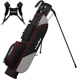 Lightweight Golf Bag with Double Strap - Par 3 Golf Bag with 6 Zippered Pockets