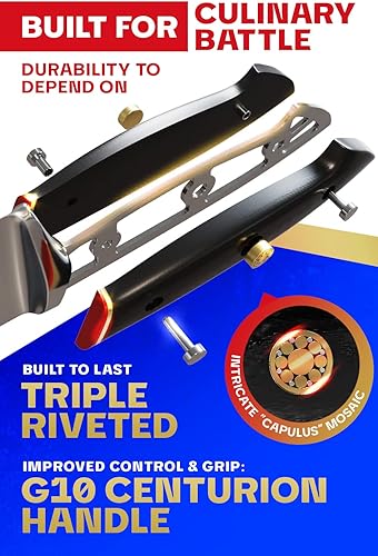 Miniatura 3 de Dalstrong Cuchillo curvo para deshuesar  6 pulgadas  Serie Centurion  Cuchillo de cocina sueco 14C28N de acero inoxidable de alto carbono  Navaja