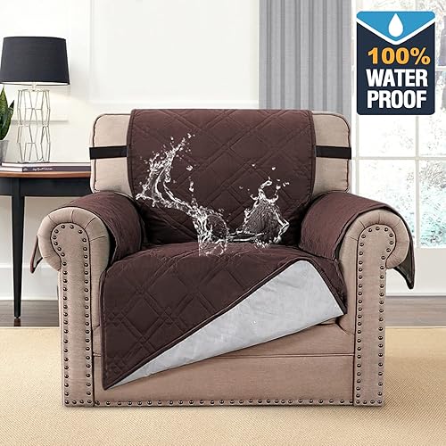 Miniatura 2 de H.VERSAILTEX Funda de sofá 100 % impermeable, lavable, protector de muebles antideslizante para sala de estar, funda de sofá para mascotas, funda de