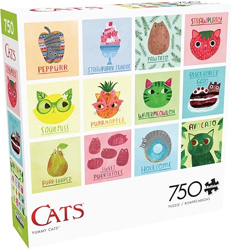 Miniatura 3 de Buffalo Games - Planet Cats - Yummy Cats - Rompecabezas de 750 piezas para adultos, rompecabezas desafiante perfecto para noches de juego - El