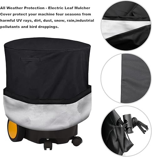 Miniatura 7 de Trituradora trituradora de madera resistente al agua, color negro, 33 x 45 pulgadas, cubierta