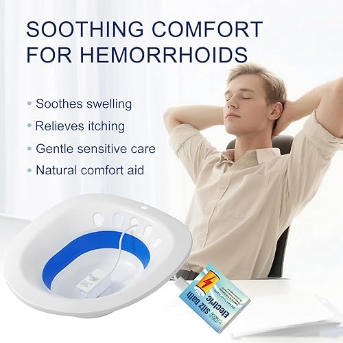 Miniatura 4 de Baño de Asiento Eléctrico para Inodoro, para Hemorroides y Cuidado Posparto - Asiento de Vapor Yoni - Remojo Perineal, Plegable, Asiento Amplio,