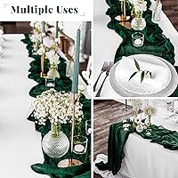 Vista 128 de Showgeous 10 Pack Baby Pink Cheesecloth Table Runner 10FT Long Semi-Sheer Gauze Table Runner Boho or Rustic Wedding Decor for Wedding Decor Arch