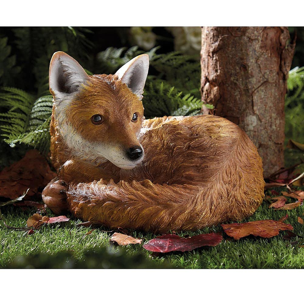 Coopers of Stortford Garden Ornament Curled Up Fox