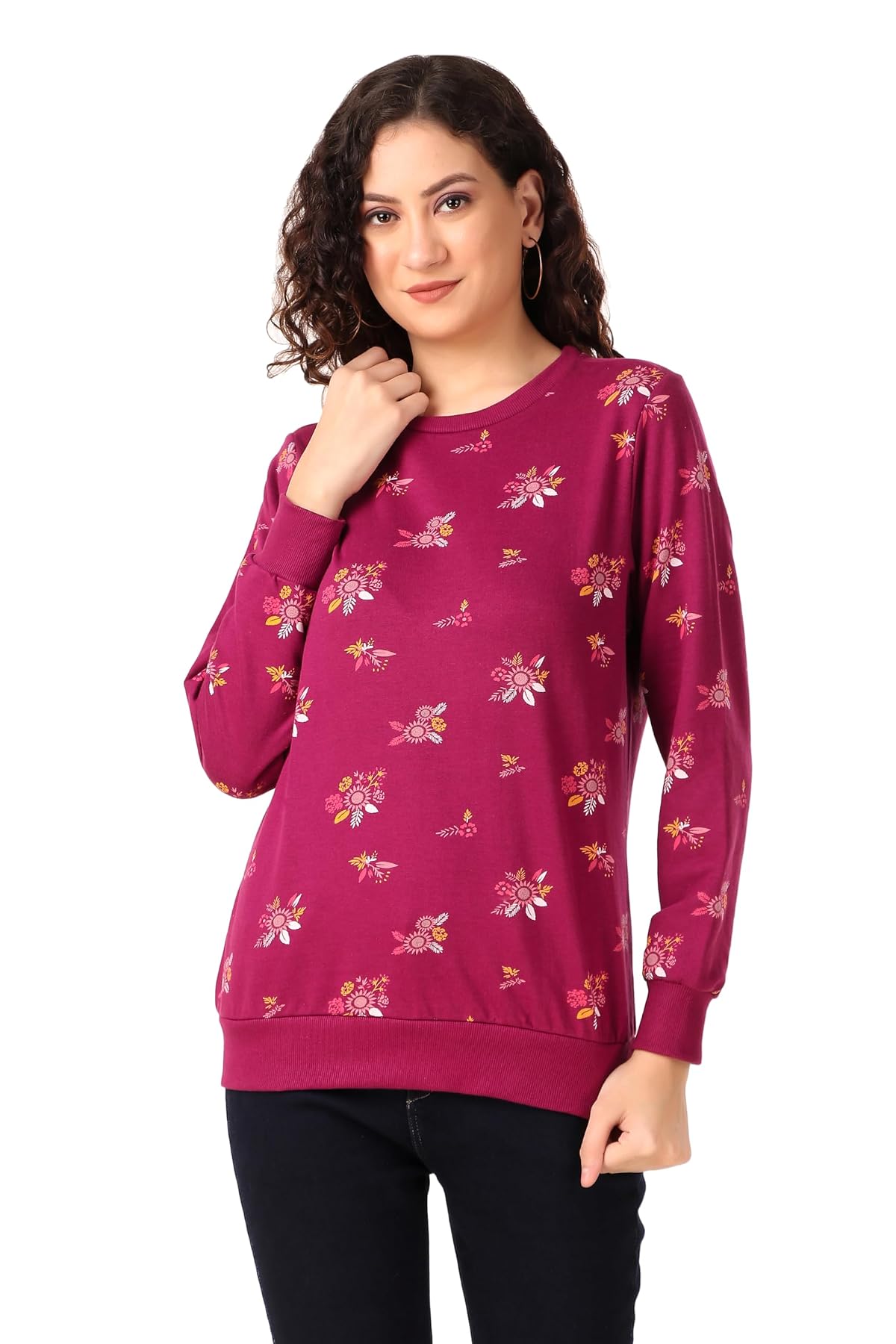 Stories.Label Pullover Sweatshirt for Women Winter Wear Stylish, Printed Long