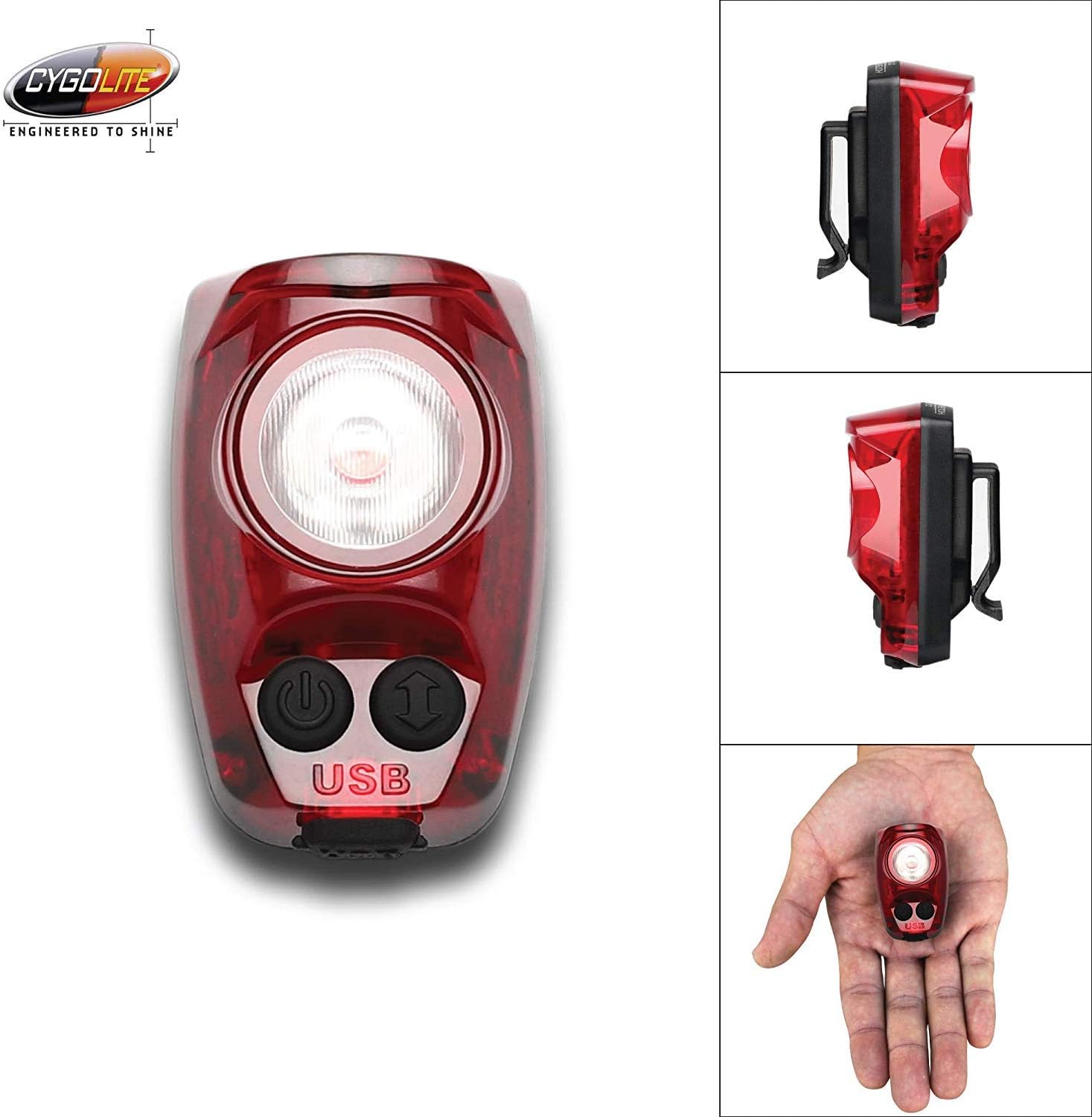 Cygolite Hotshot Pro– 200 Lumen Bike Tail Light [HARD MOUNT VERSION]– 6 Night & Daytime Modes– User Adjustable Flash Speeds- Compact Design– IP64 Water Resistant– USB Rechargeable–Great for Busy Roads : Sports & Outdoors