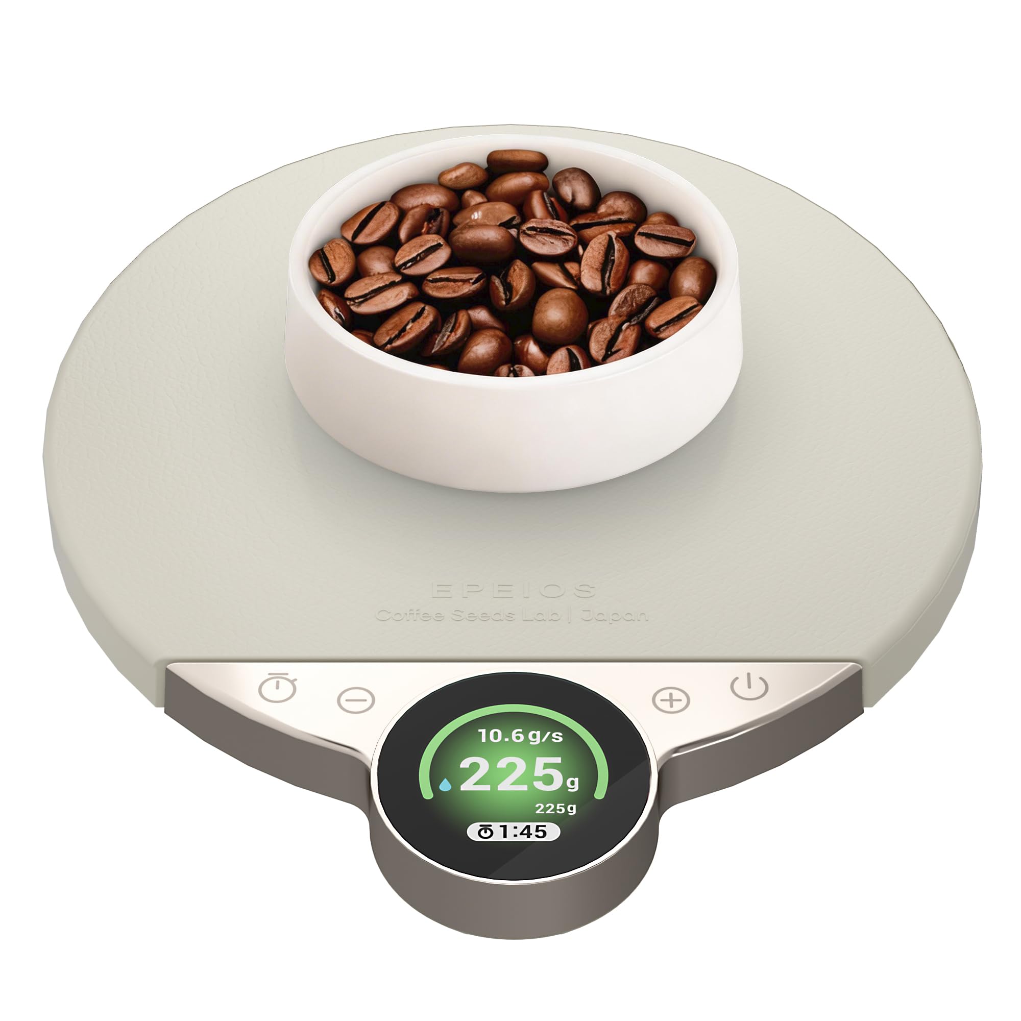 Cocinare Balance Pro - Báscula de café de precisión de 0,1 g, 3,5 kg digital con temporizador, báscula de cocina para café y alimentos, control de aplicación (blanco)