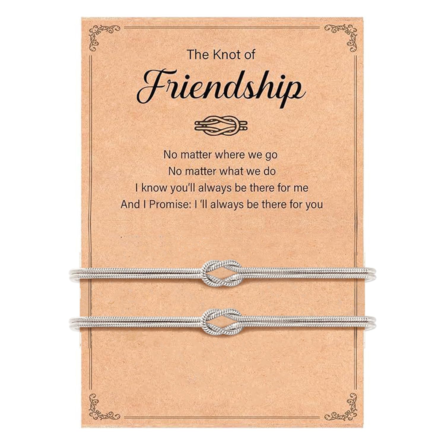 Pulseras de amistad para mujer con nudo de amor ajustable 8