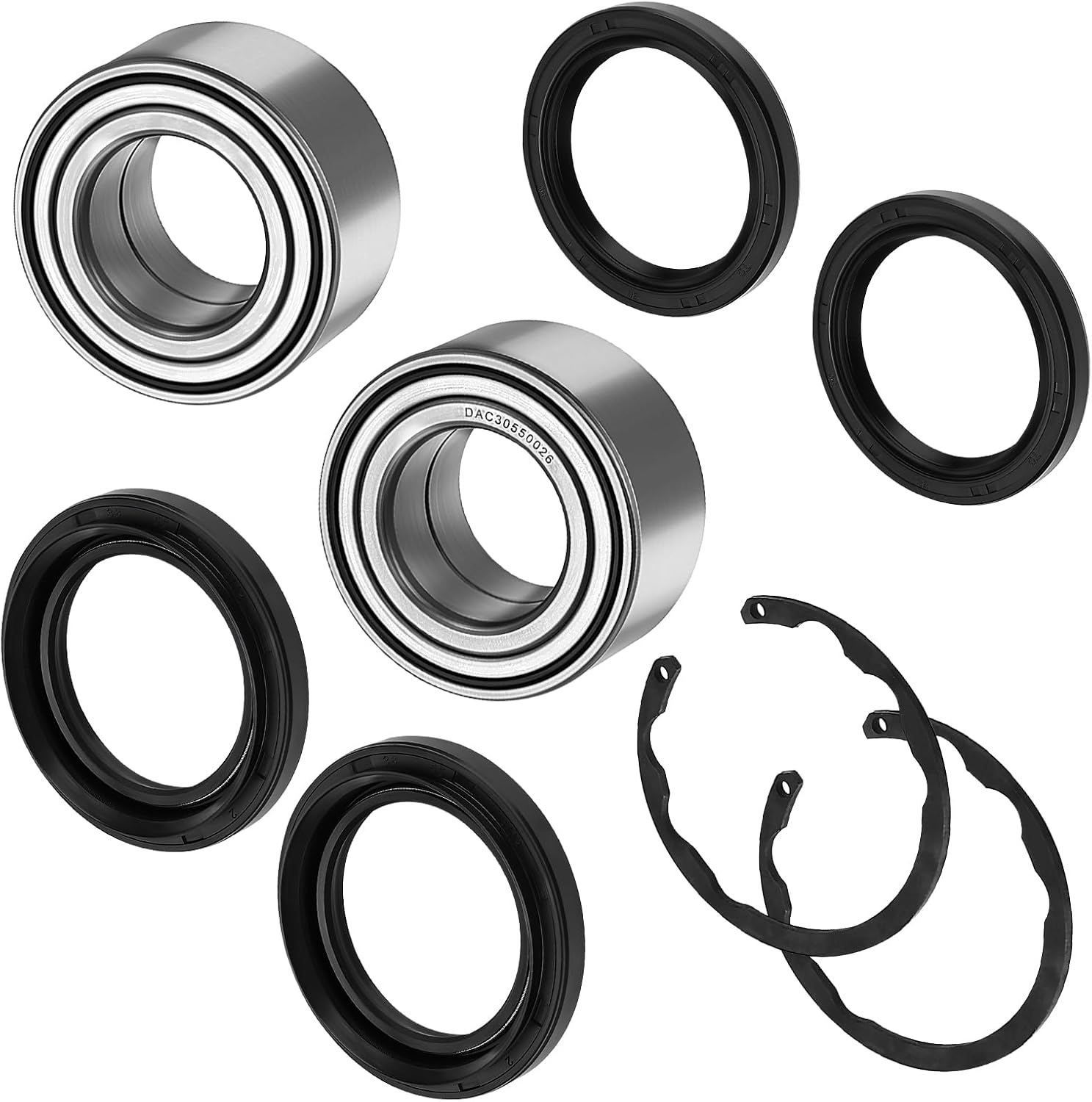 JAVIK Front Wheel Bearings & Seals Kit Fit for Kawasaki Prairie 300 KVF300 Prairie 400 KVF400 2x4 4x4 Bayou 300 KLF300 Bayou 400 KLF400,OEM#92045-1222