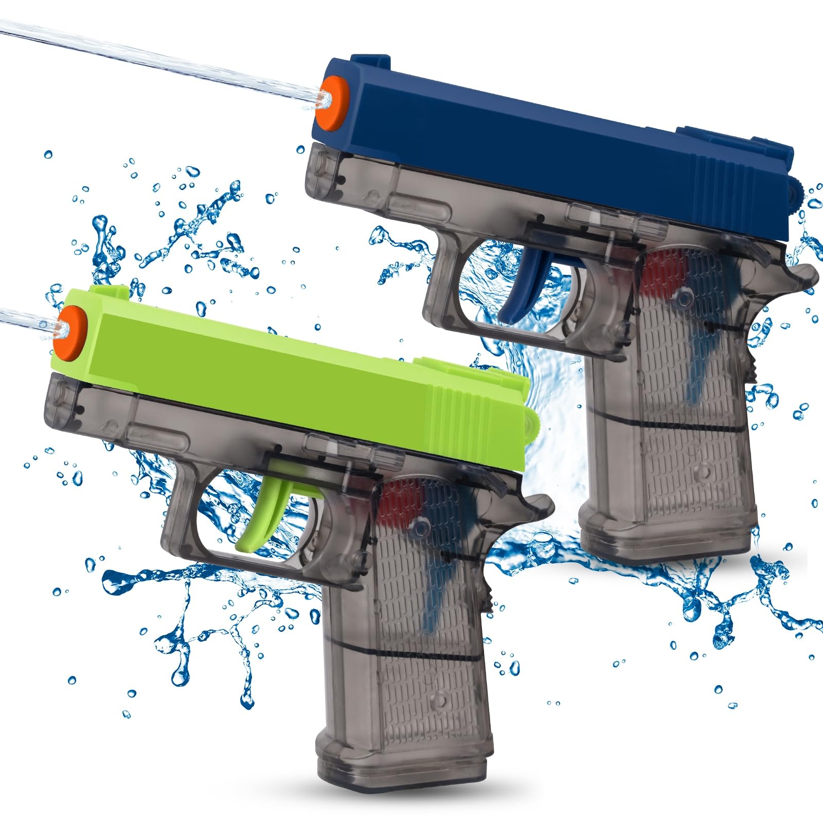 2 Pack Water Guns for Kids - Squirt Gun Water Blaster Soaker Water Pistol Toys for Toddlers Child Boys Girls