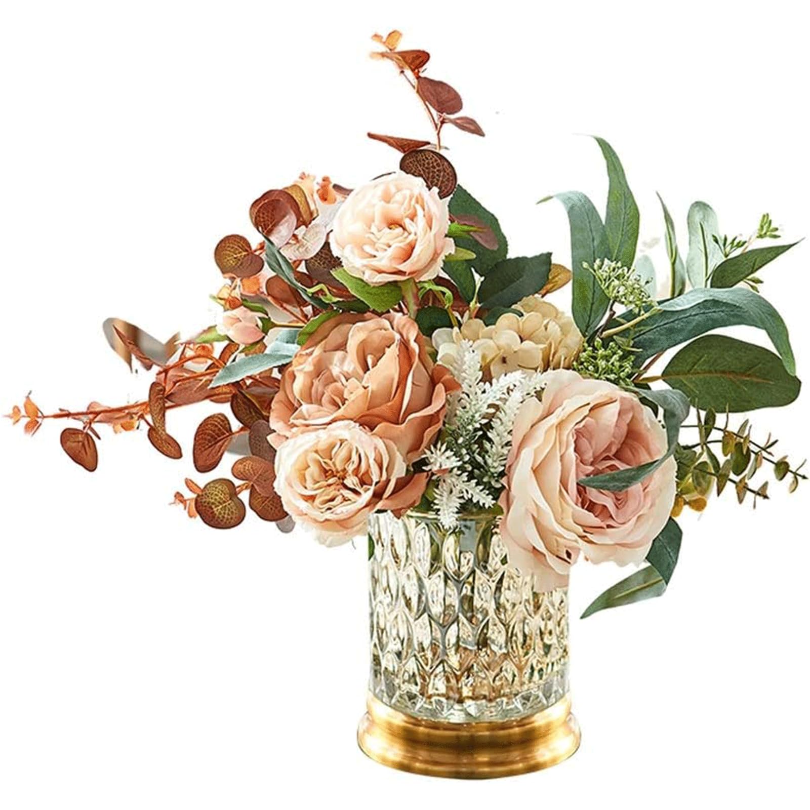 XDLEDMKIZ Rose Fake Flowers Artificial Flowers Rose Flowers Centerpieces Bouquets Decor Realistic Floral Arrangement Home Decoration
