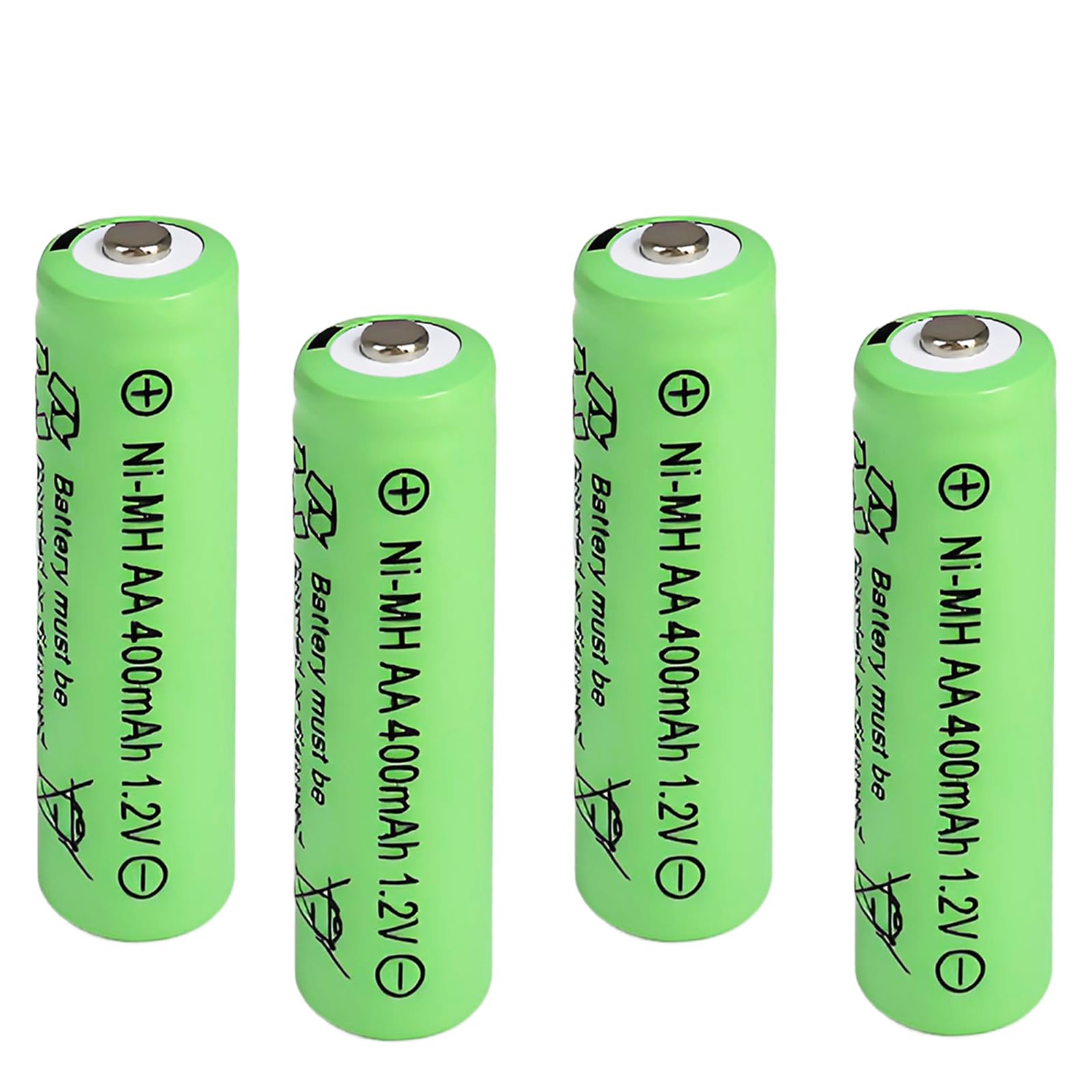 4 Pack AA 400mAh 1.2v NiMh Rechargeable Solar Light Batteries, Double A Battery for Garden Solar-Power Lights, String Lamps, Lawn Light, Alam Clock