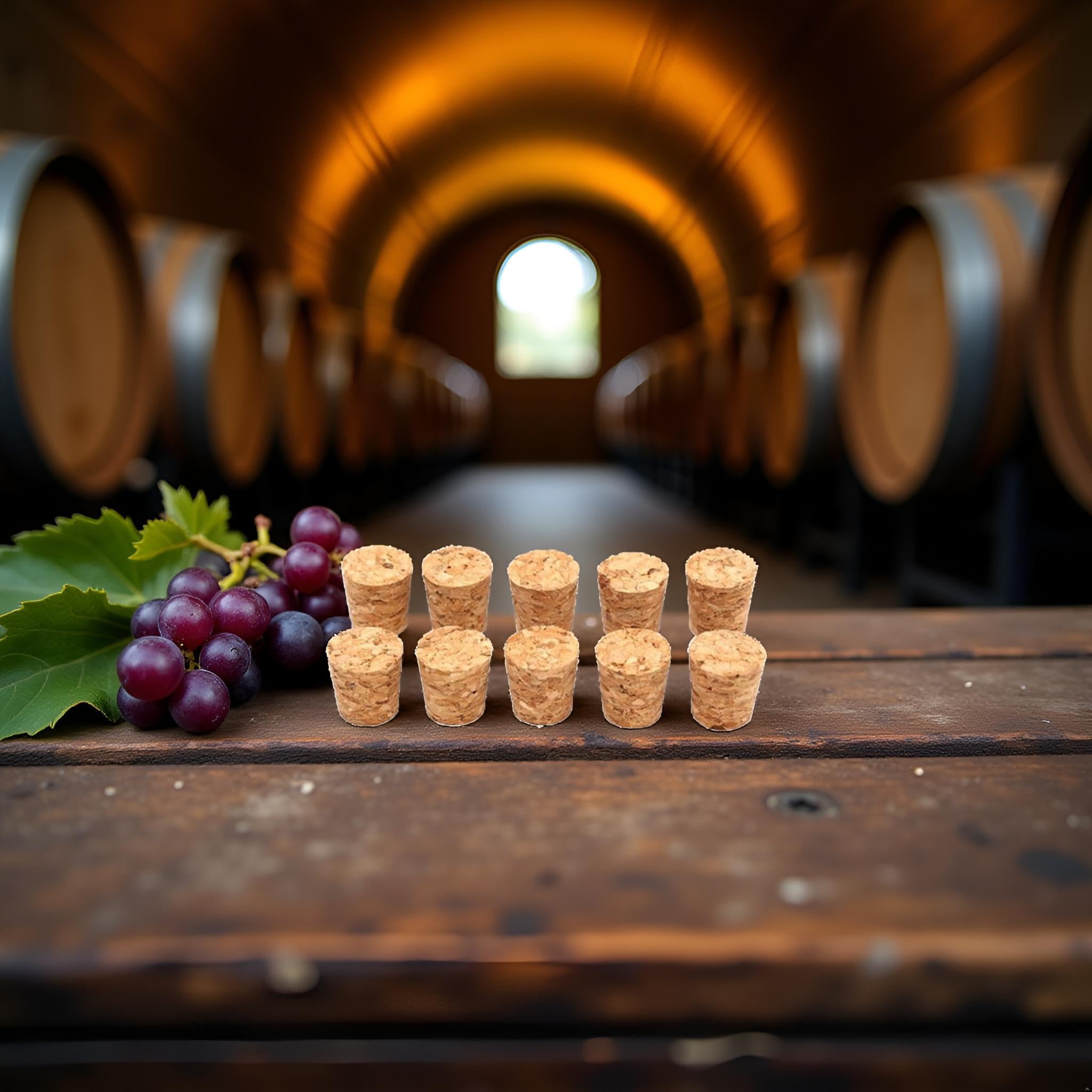 Fegtrty Lot De 400 Bouchons En Liège En Bois Naturel Pour Bouteille