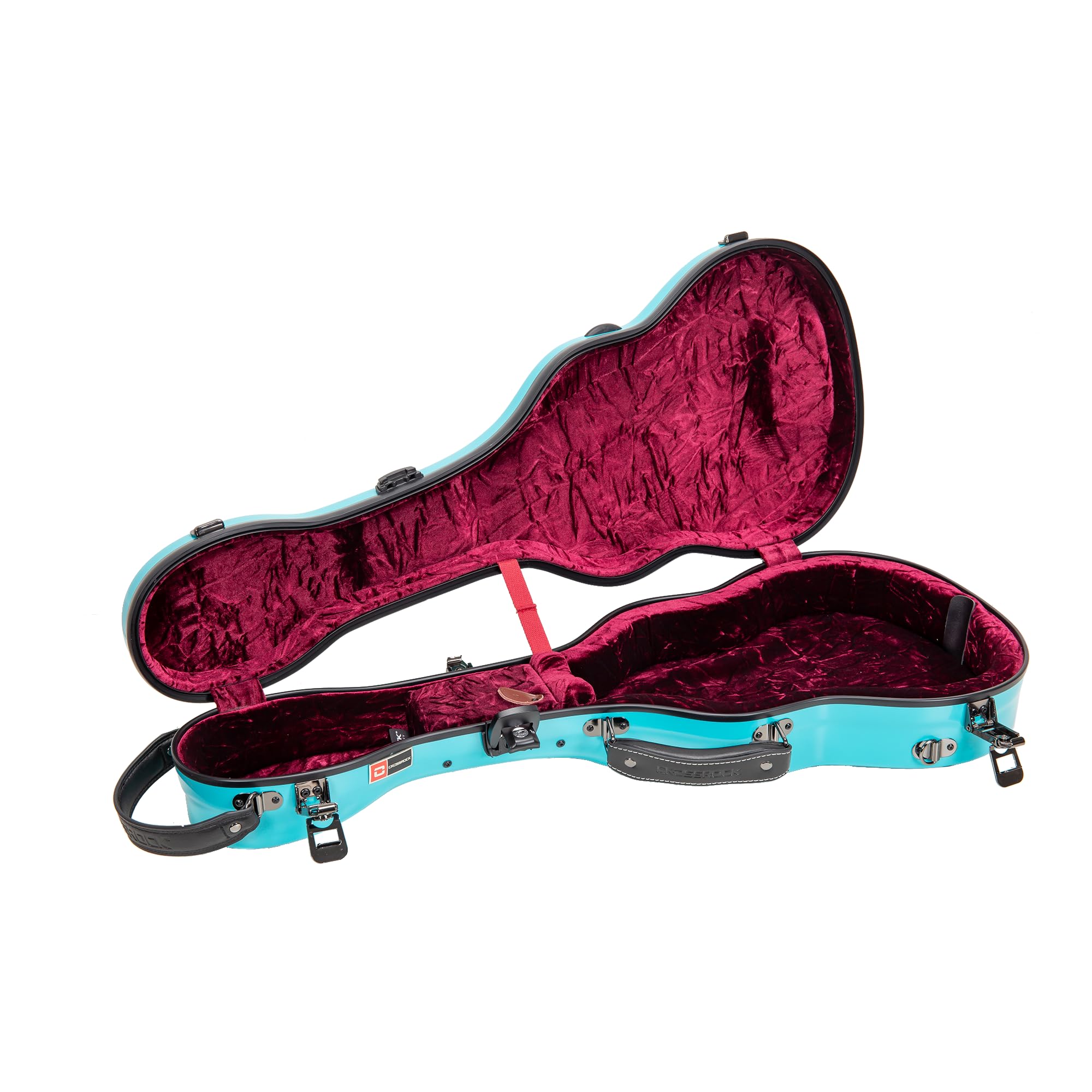 Crossrock Tenor Ukulele Case, Fits Up to 27 Inches | 100% Fiberglass Hardshell with Brand Latches, TSA Lock, Accessory Compartment, and Detachable Straps-Mint Blue (CRF2030TUMB)