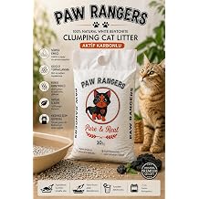 PAW RANGERS Aktif Karbonlu Topaklanan Kedi Kumu 10L  %100 Do al Beyaz Bentonit   G l  Koku Kontrol    S per Emici Premium Kedi Kumu