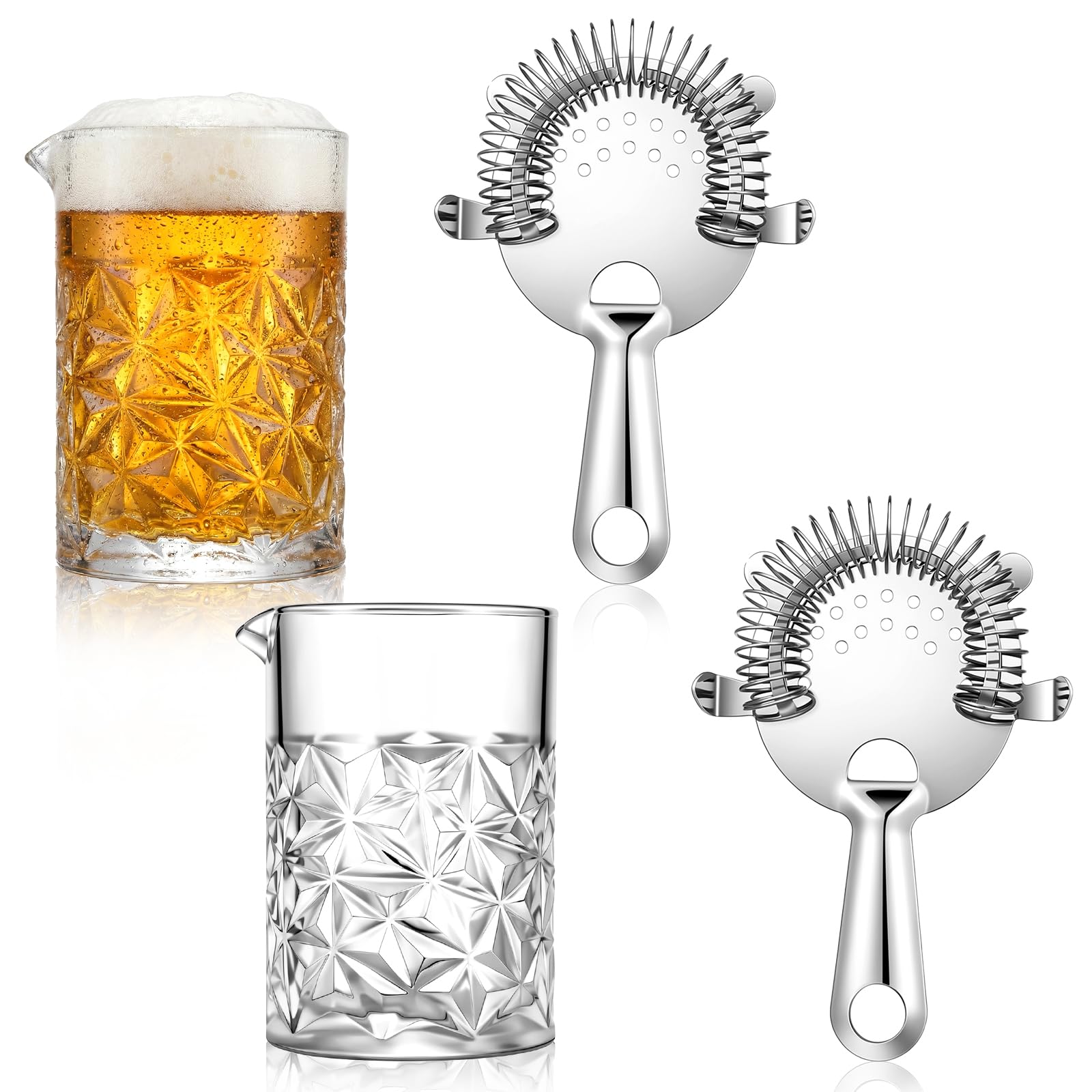 Vasos mezcladores de cóctel de 17 oz para sorprender a tus invitados en casa