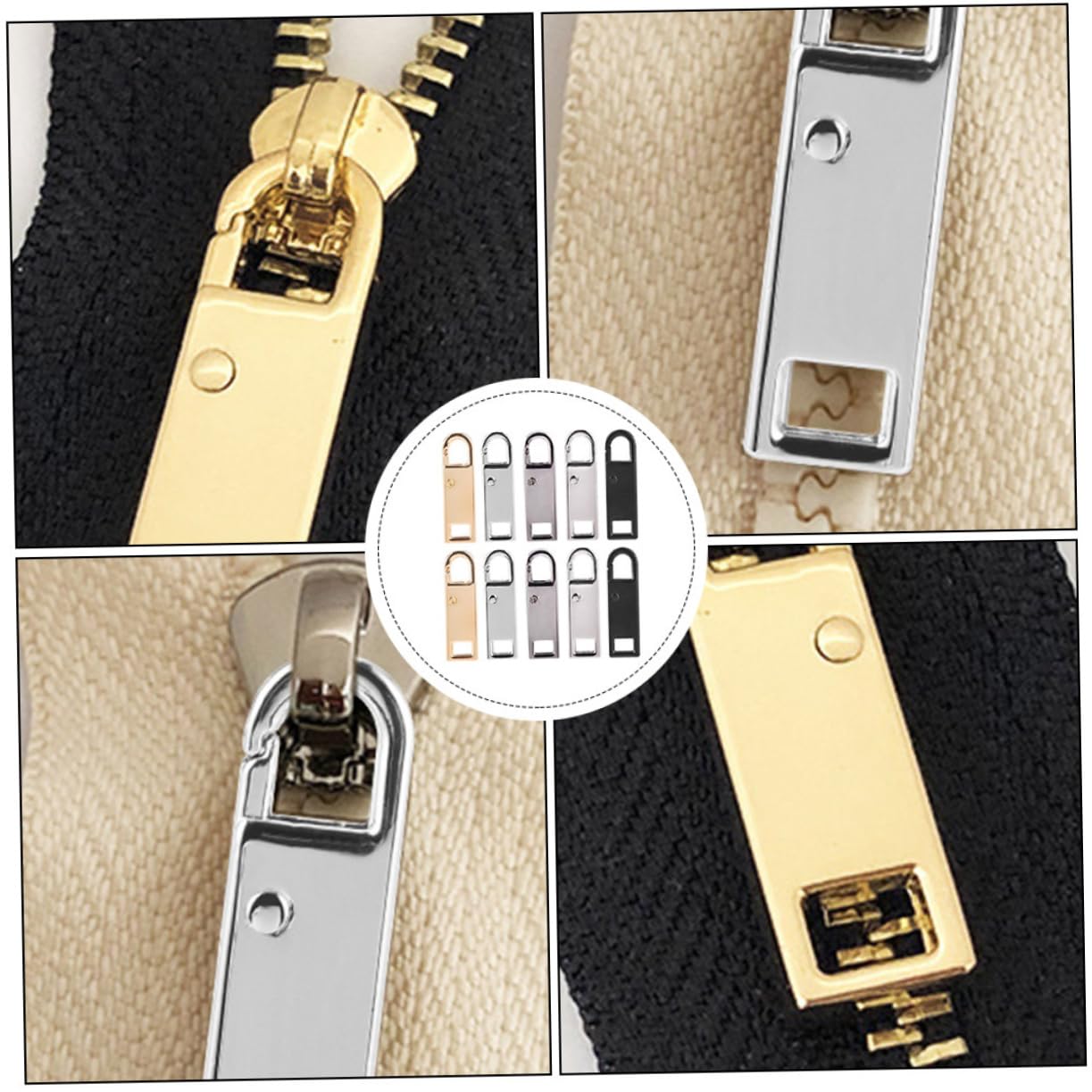 SHINEOFI 60piezas Tiradores Multifuncionales De Cremallera Para Accesorios De Equipaje y Bolsos Solución Para Reemplazo De Pestañas De Cremallera Para Mochilas y Maletas