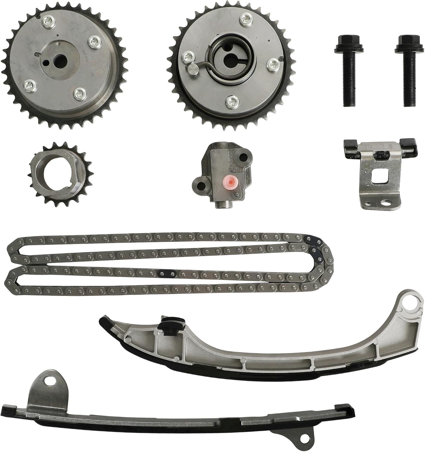 2AR-FE Timing 2.5 2.7 Engine Chain Kit w/2Pcs VVT Sprockets Fit for Toyota Highlander Sienna Venza RAV4 Camry Scion TC 2.5L 2.7L 2009-2012 Replacement 94313S 130700V010 130500V010 135060V010