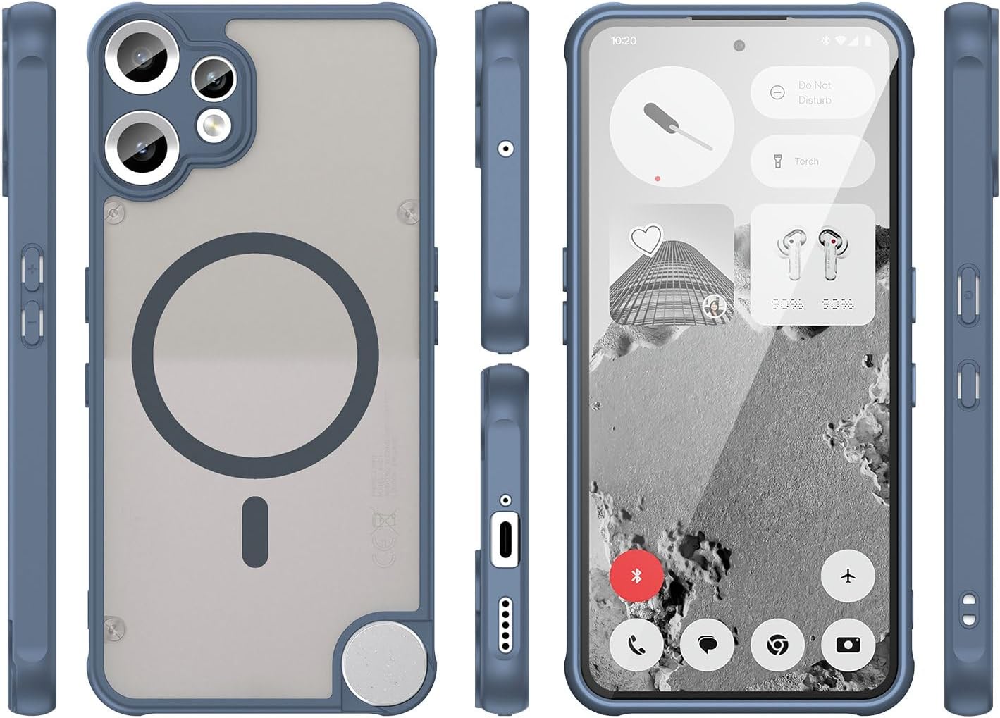Compatible with Nothing CMF Phone 2 Pro Case Cover,Compatible with MagSafe,Anti-Fall,Compatible with Nothing CMF Phone 2 Pro Cell Protective Case Blue