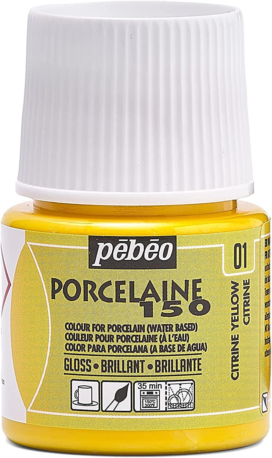 Porcelaine 150 China Paint 45-Milliliter Bottle, Citrine Yellow