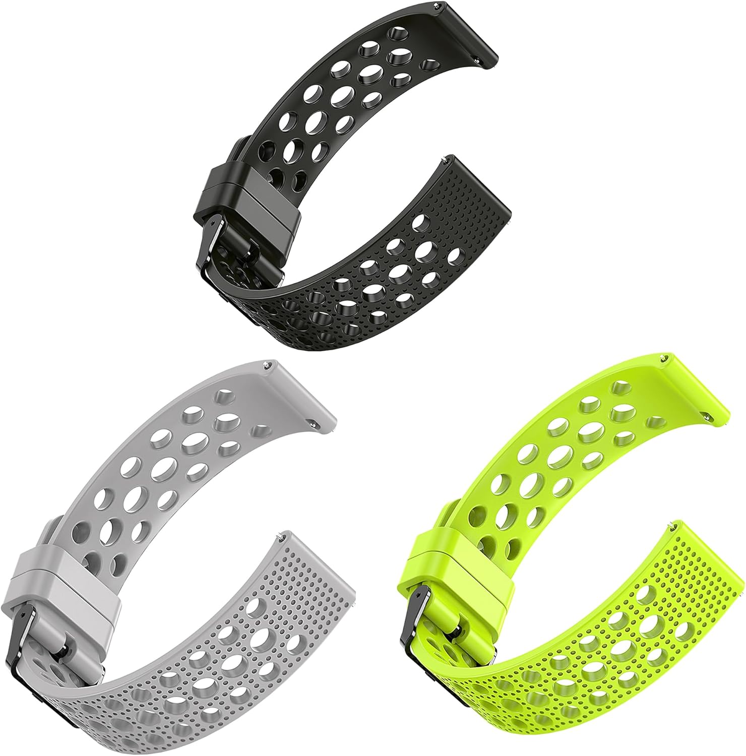 Compatible with SUUNTO Race 2 bands, 20mm, 22mm Silicone Replacement Wristbands Sport Strap with Metal Buckle Compatible with SUUNTO Race 2, Run, OCEAN, RACE, RACE S, VERTICAL, 9 PEAK, 9 PEAK PRO, 5 Peak, 3 Smartwatch