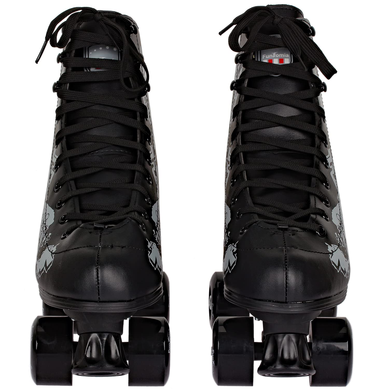 FunTomia - Patines 4 Ruedas de Discoteca en Tallas 30 a 44, para Interior y Exterior (36, Negro)