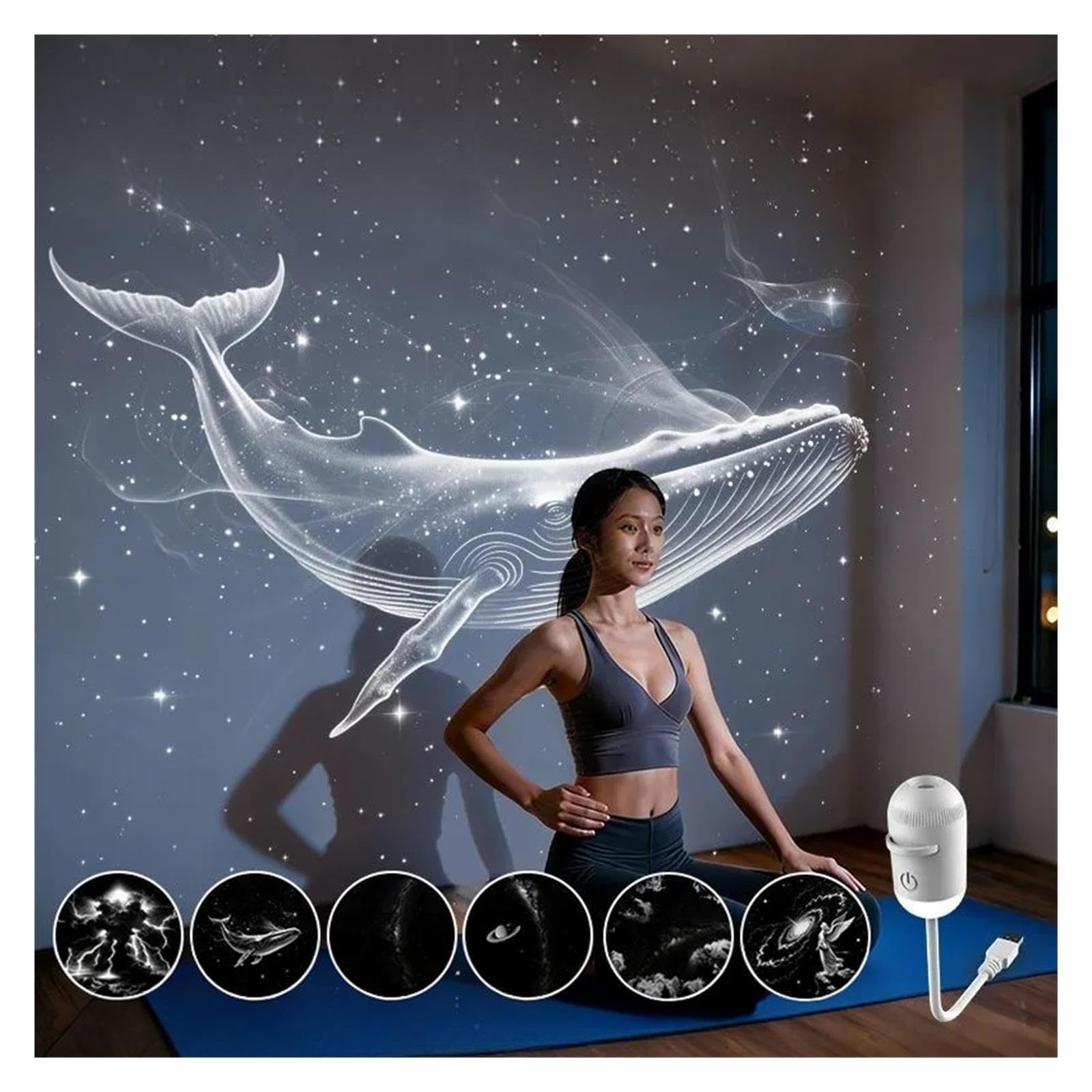 Luz Nocturna Con Proyector Bullet Galaxy Star 24 En 1