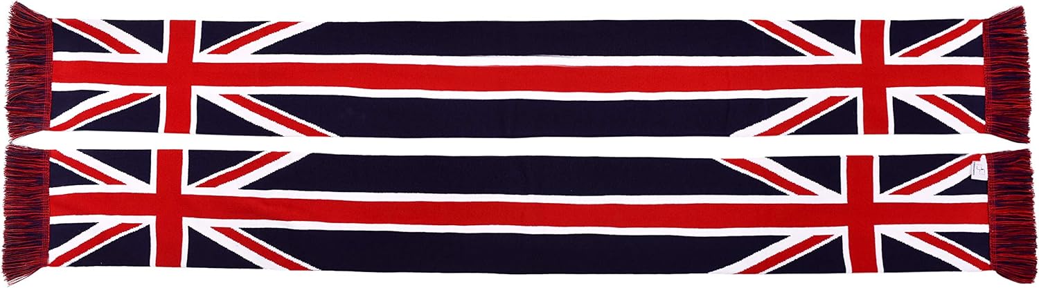 Euroscarves Union Jack UK United Kingdom Flag HD Knit Scarf