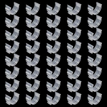 Kyuionty 80 Pcs Clear Sewing Bobbin Clips, Small Bobbin Holder Plastic Thread Clamps Spools Organizers Sewing Tool Accessory for Craft DIY Embroidery