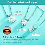 Moissanite Solitaire Necklace for Women, 1-3 Carat Lab Created Diamond Pendant, S925 Sterling Silver with Gold Plating, 18+2" Adjustable Chain, Gift Jewelry for Women Wife, Girlfriend, Mom, or Yourself on Anniversary, Wedding, Birthday, D Color VVS1