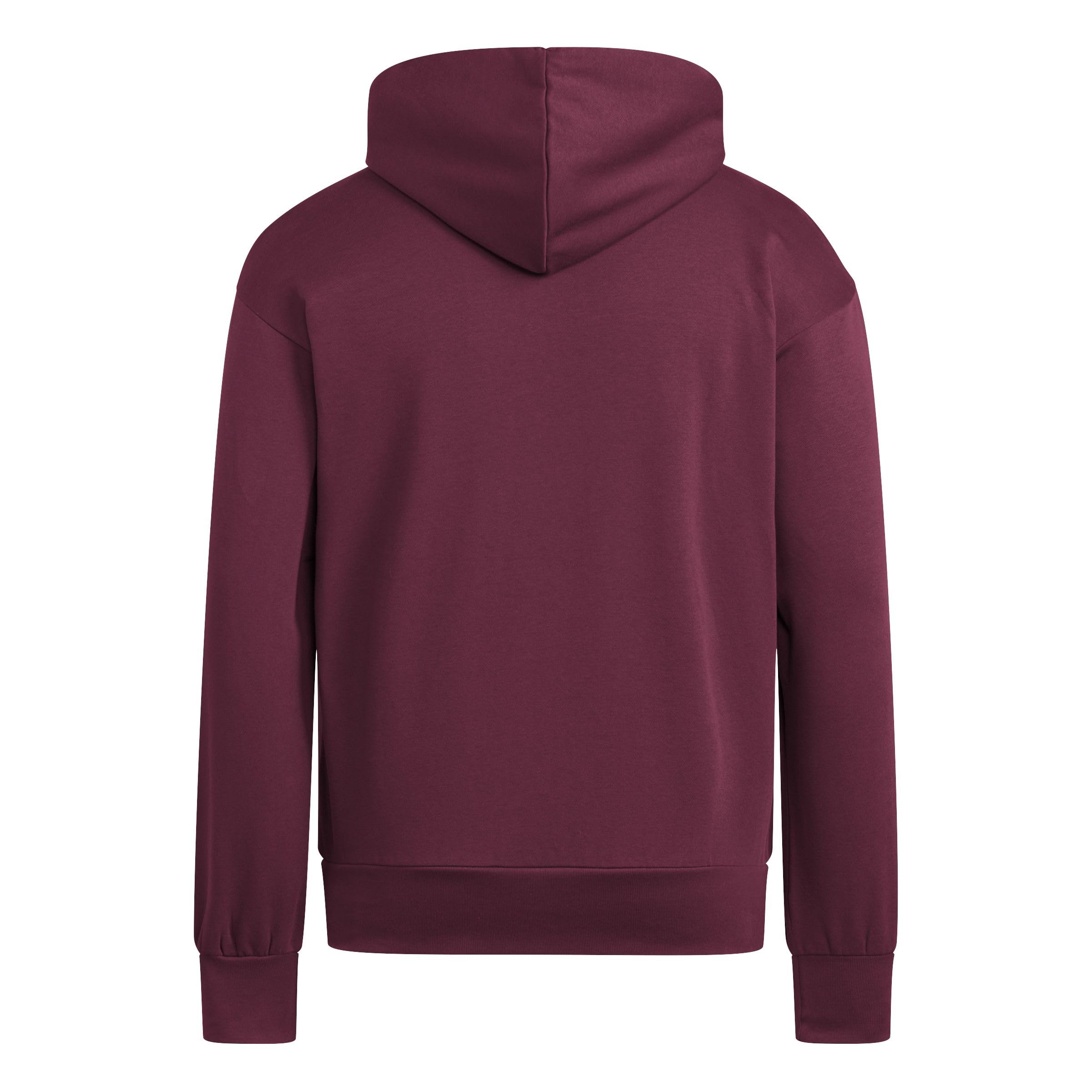 adidas Herren Essentials Feelcozy Fleece Hoodie Sweatshirt, Maroon/Black, XL – Ansicht 3