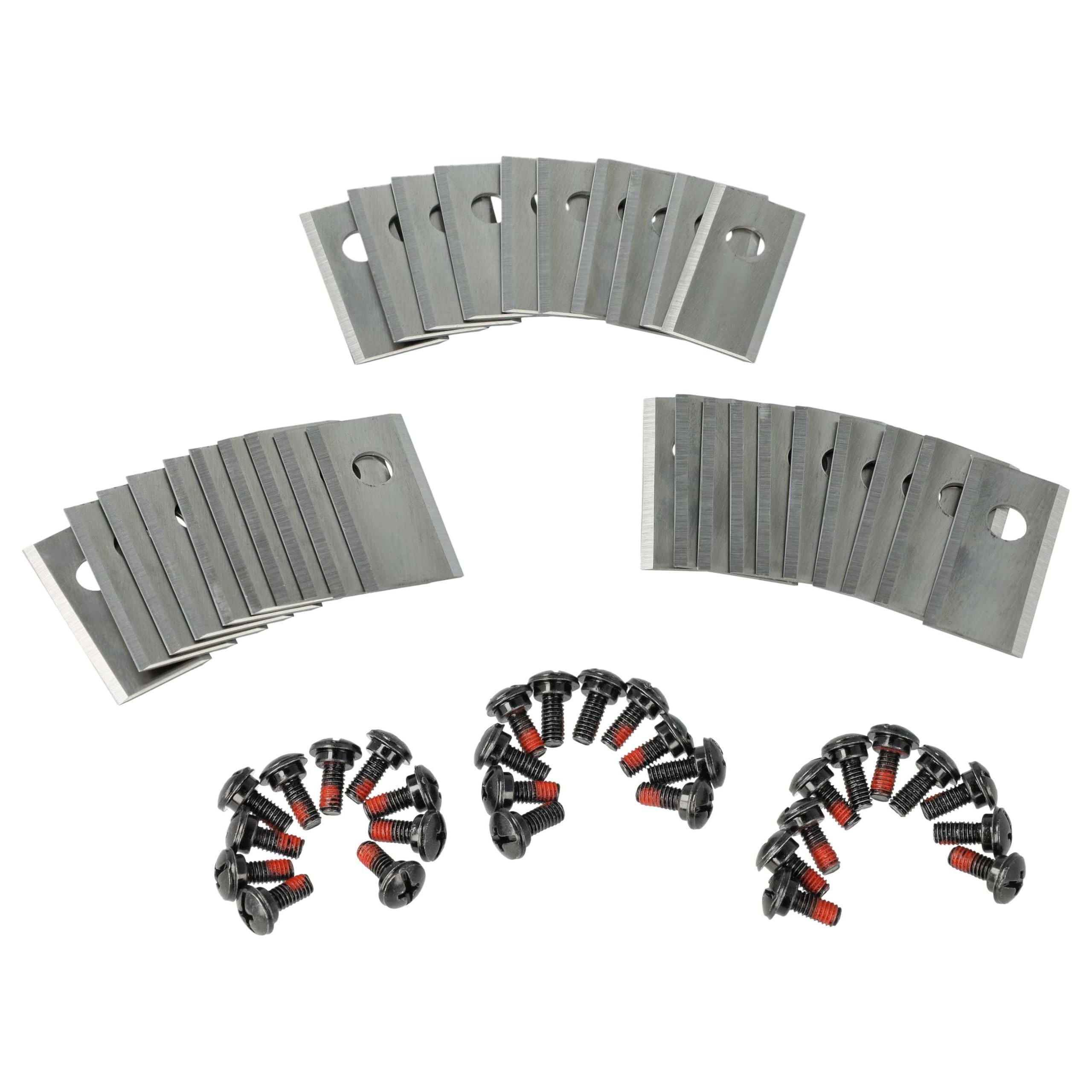 Vhbw Silver 30X Blade Replacement For Kress Ka0002, Ka0001 For Cordless Lawnmower - Cutter Blades, Stainless Steel