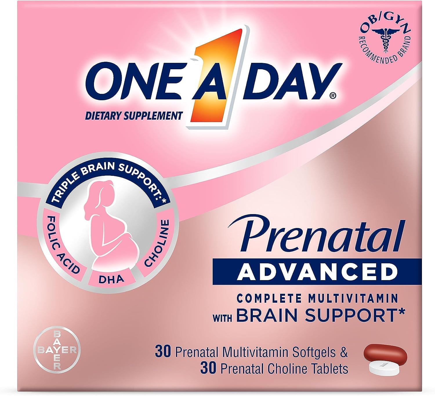 One A Day Womens Prenatal Advanced Complete Multivitamin Tablet, 30+30 Count (B0CP3RJ8VL) Amazon Price History, Amazon Price Tracker