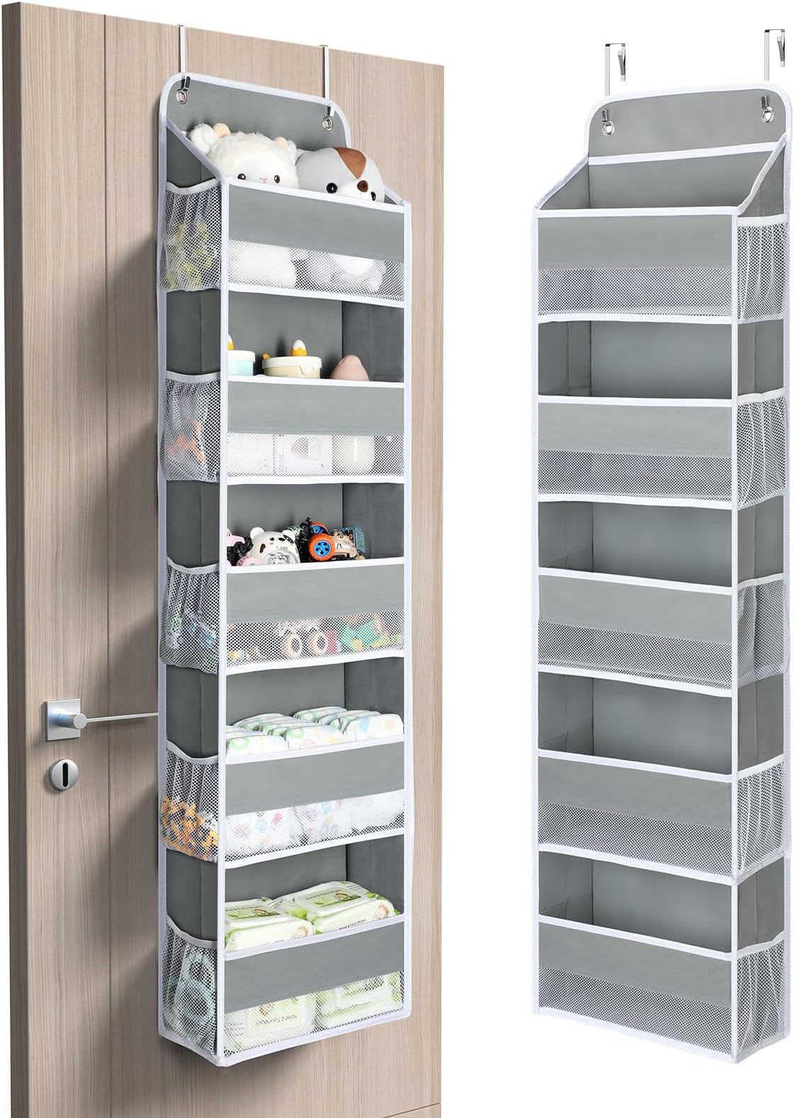 TYMENSH Heavy Duty Over Door Organizer, Large Wall Mount Hanging Organizer Storage