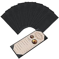 Vista 13 de Fundas de menú de 4.25 x 11 pulgadas, paquete de 5 soportes de cuero sintético negro para menú de restaurante, panel individual con esquinas