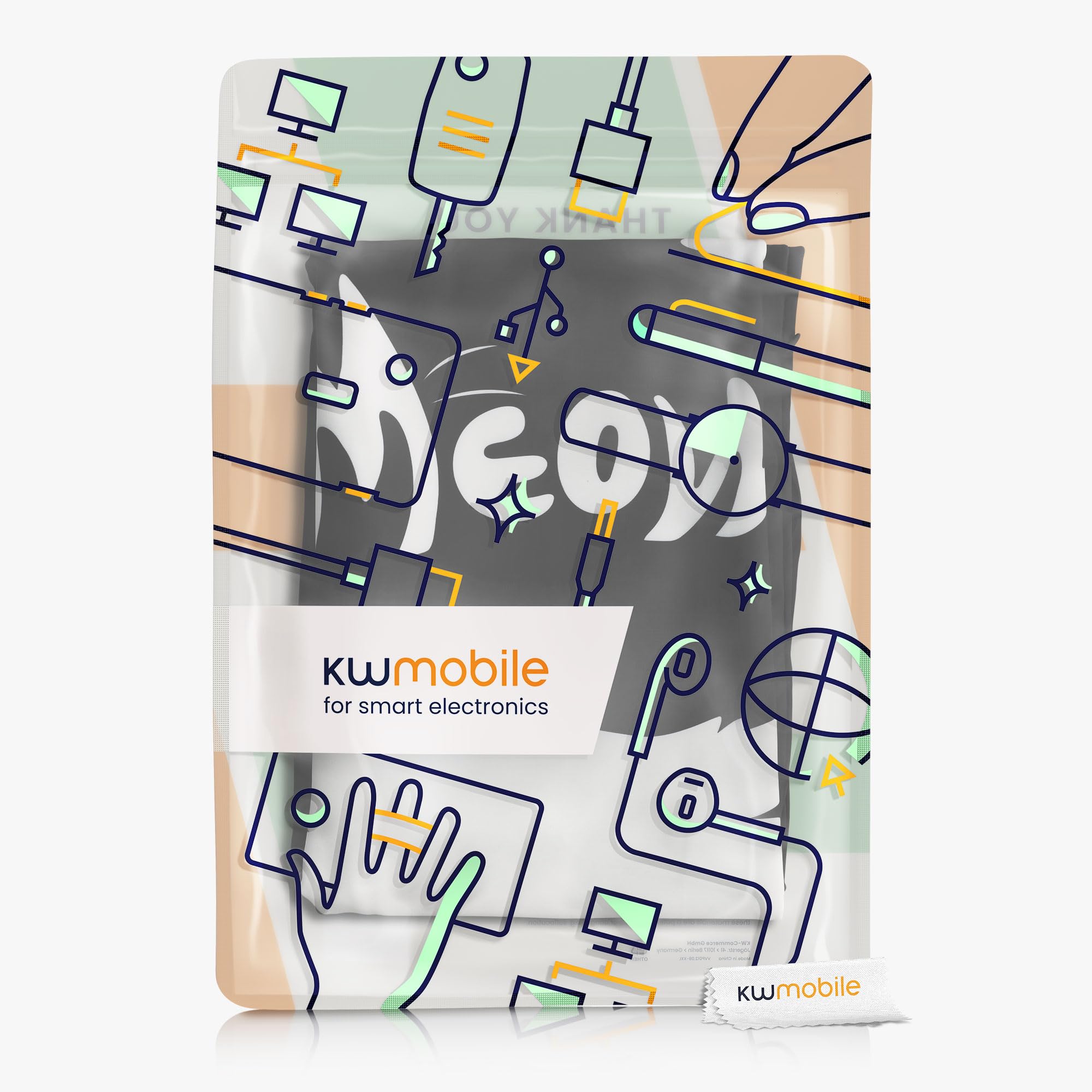 kwmobile Funda Compatible con Maleta (XL) - Cubierta Protectora elástica con Cierre para Maleta Equipaje Negro/Blanco