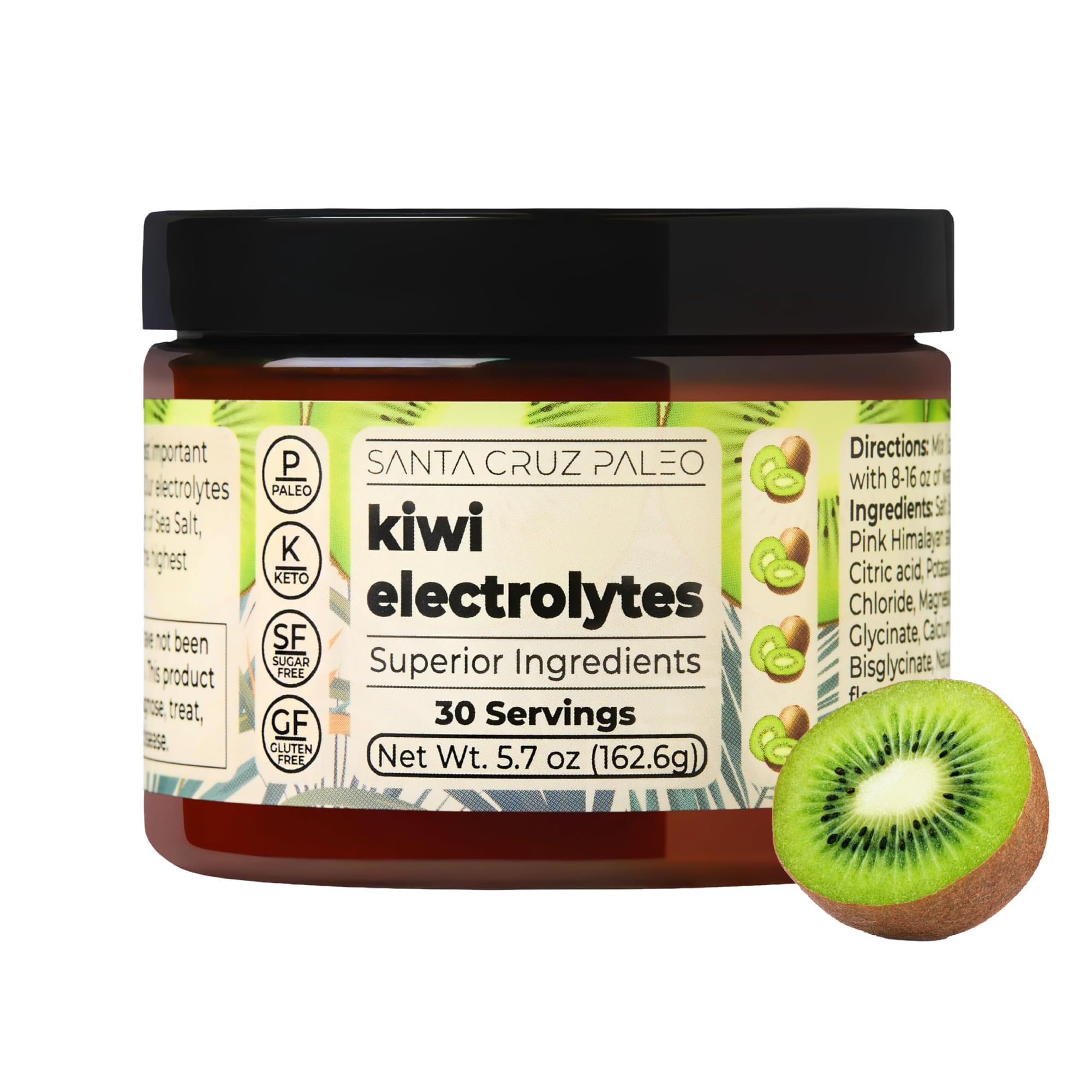Amazon.com: Santa Cruz Paleo Electrolyte Powder, Kiwi Flavor