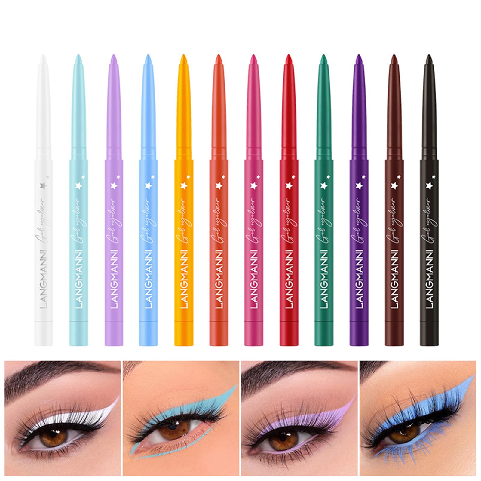 FantasyDay 6 Farben Wasserfester Eyeliner – Cremige Textur, Wischfest, Langanhaltend Bis 24h, Für Augen & Körper