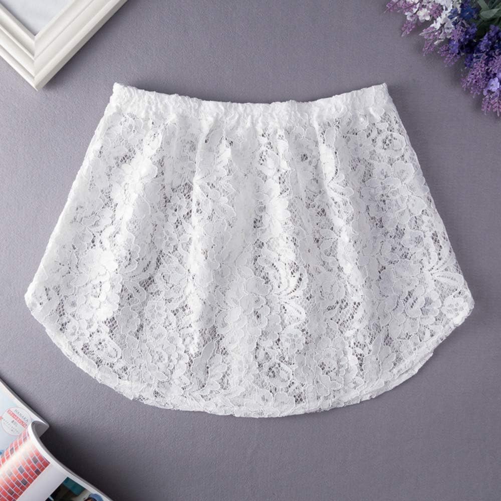 Adjustable Layering Fake Top Lower Sweep Lace Half-Length Splitting A Version Fake Hemline