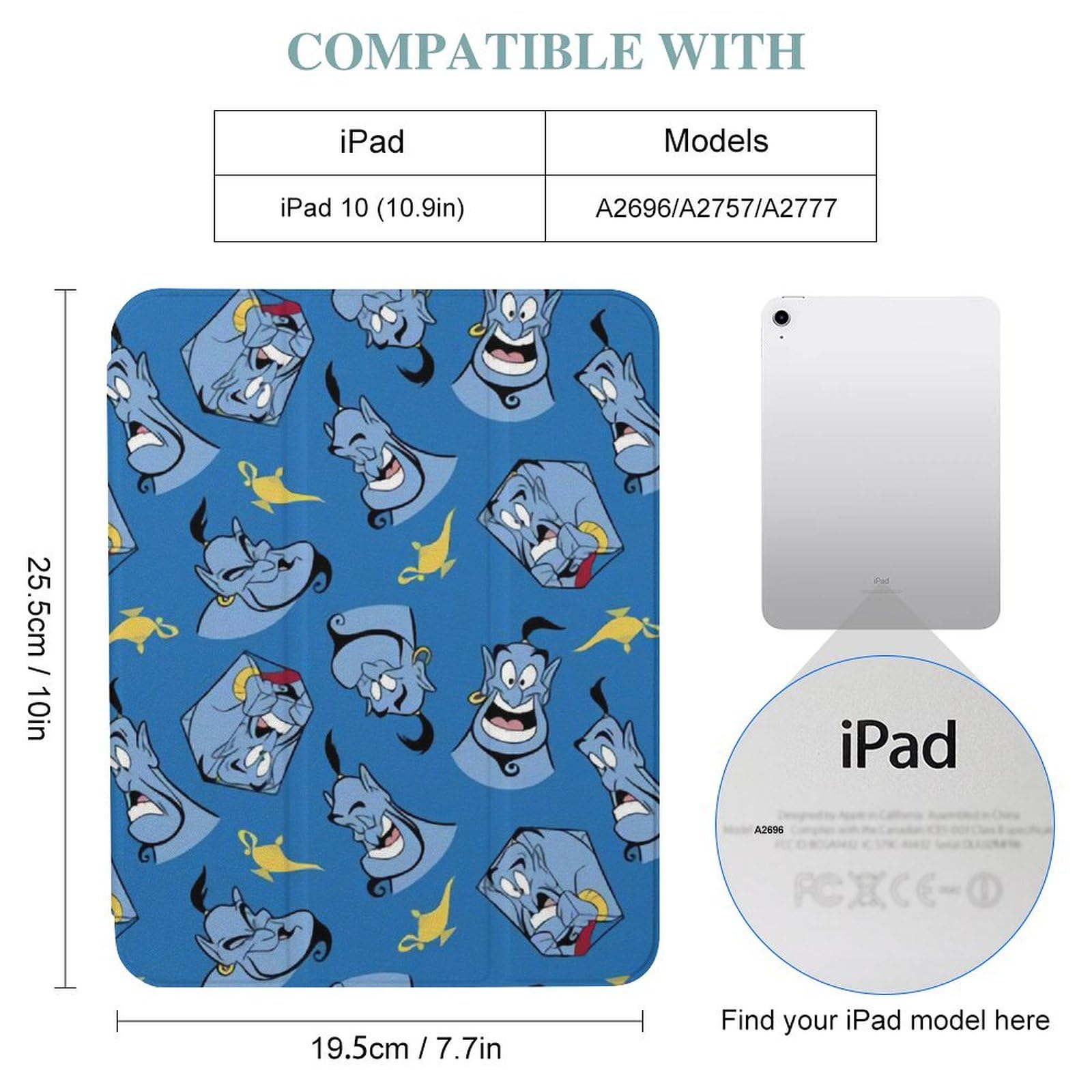 Amazon.co.jp: アラジン ジーニー iPad 第10世代 ケース 薄型 軽量 傷