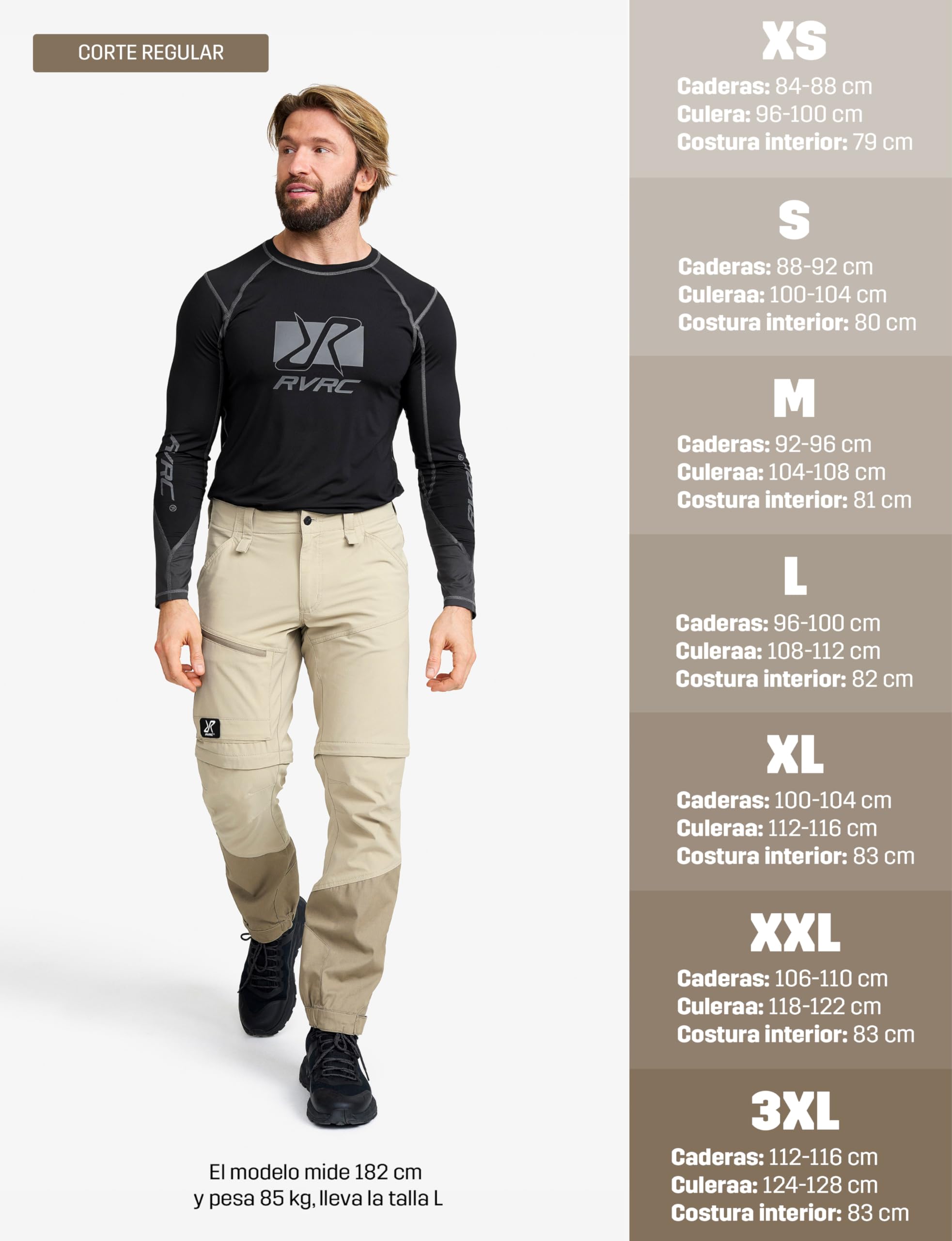 RevolutionRace Range Pro Stretch T Zip-Off Pants para Hombre, Pantalones Convertibles para Actividades al Aire Libre