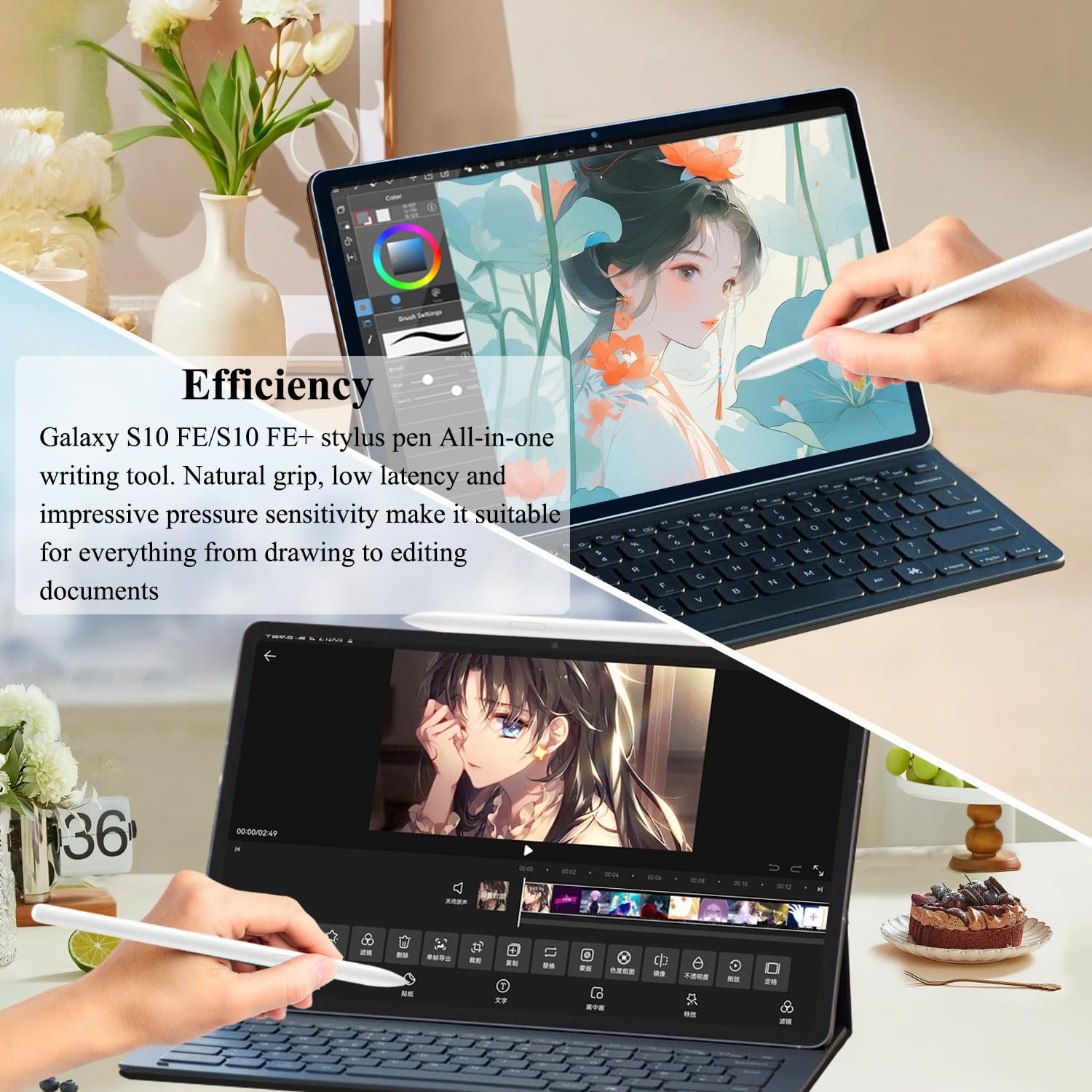 Penna di ricambio per Samsung Galaxy Tab S10 FE S per Samsung Galaxy Tab S10 FE/ S10 FE+/ S10 FE Plus Stylus compatibile con Samsung Galaxy Tab S10 FE/ S10 FE+/ S10 FE Plus con punte/pennini inclusi