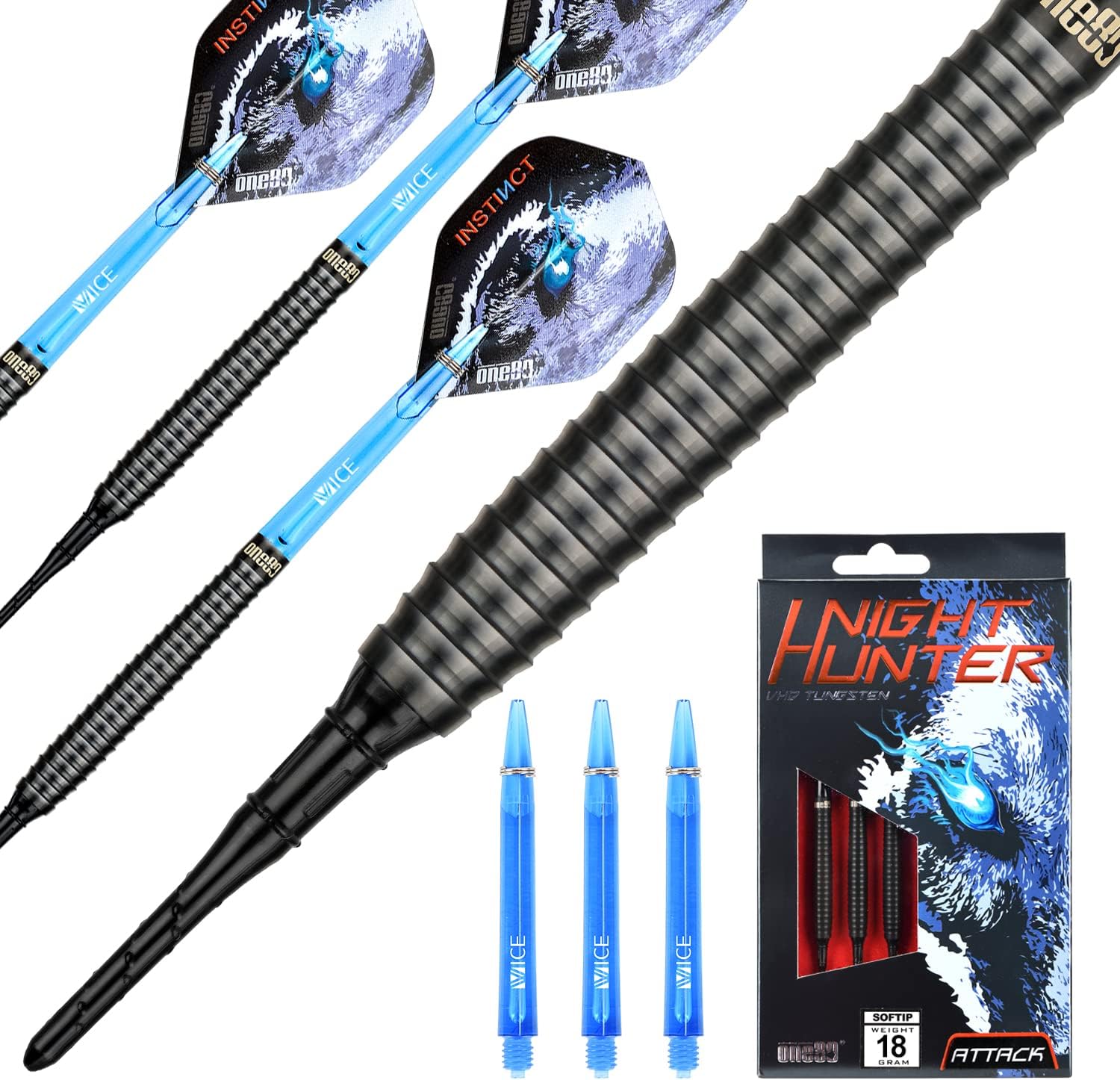 ONE80 90% Tungsten Steel Tip Darts Sets Chameleon, Night Hunter Professional Darts Set