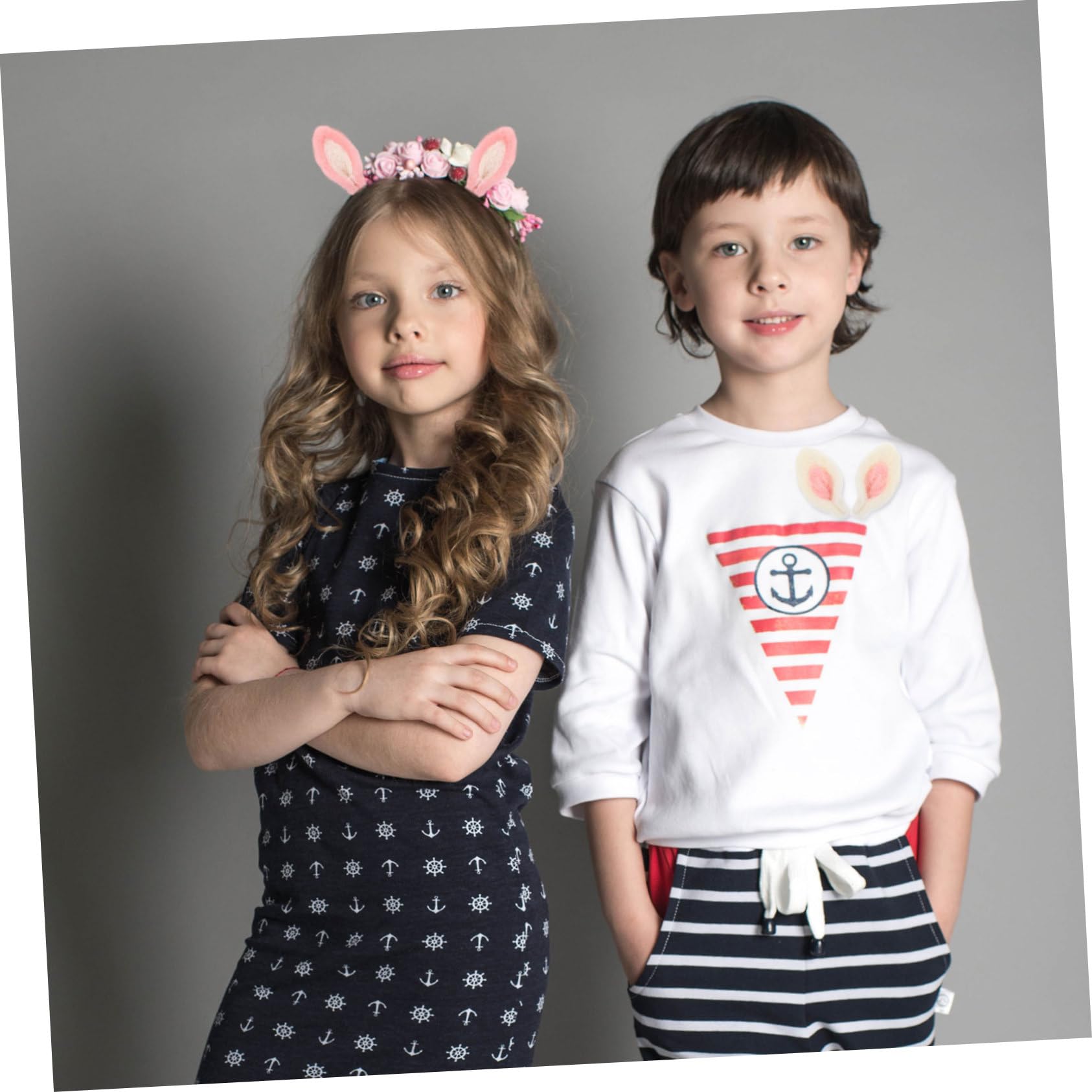 GLSTOY 2sets Cat Ears and Tail Set White Cat Ears Craft Pack DIY Felt Decorations for Children Craft Toys 8pcs*2