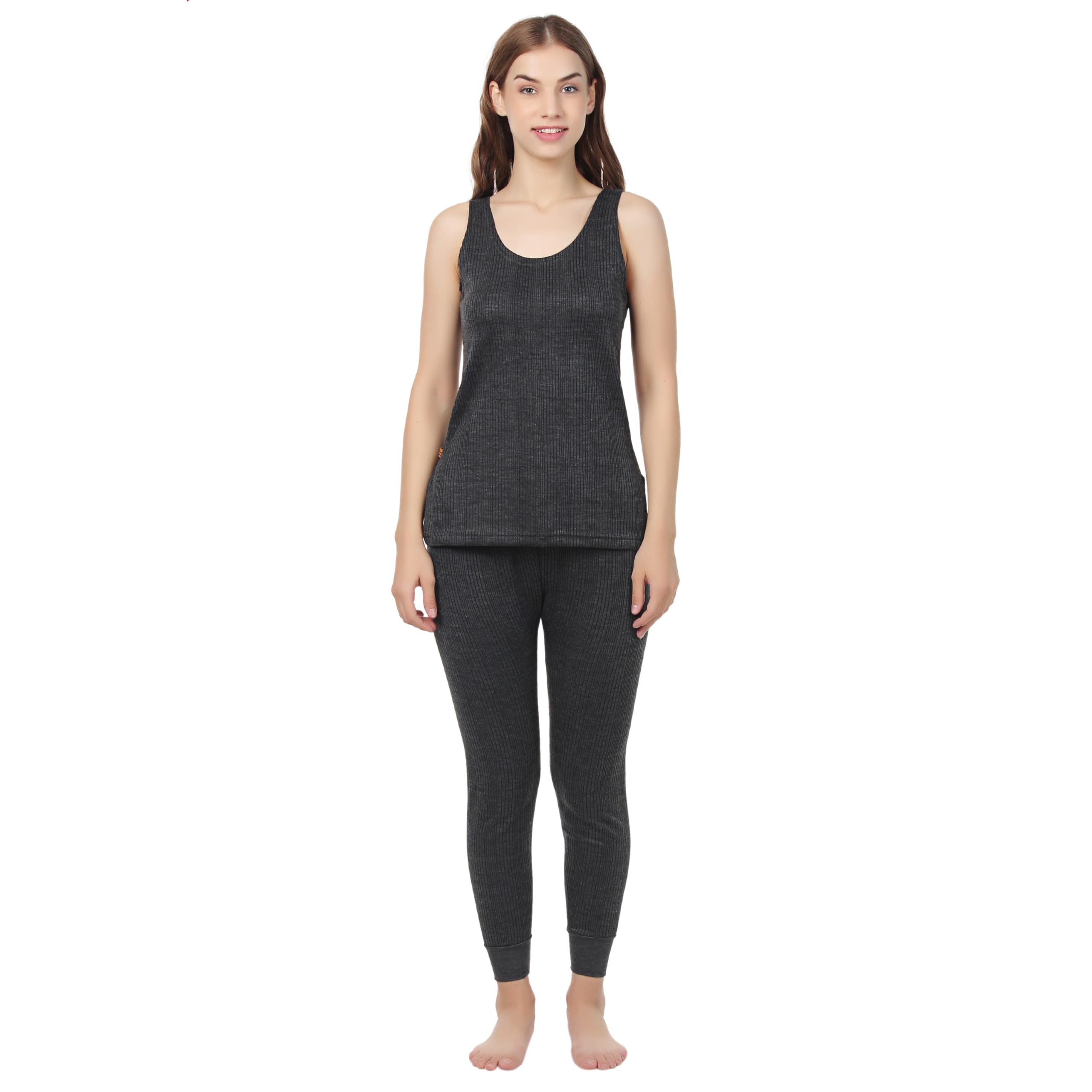 Shylina Womens & Girls Sleevless Top and Pyjama Thermal Set Grey-image-44